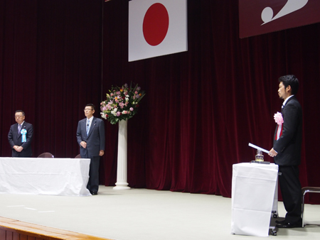 画像：三浦隆司（WBC世界ス－パーフェザー級王者）秋田県県民栄誉賞顕彰式の様子2