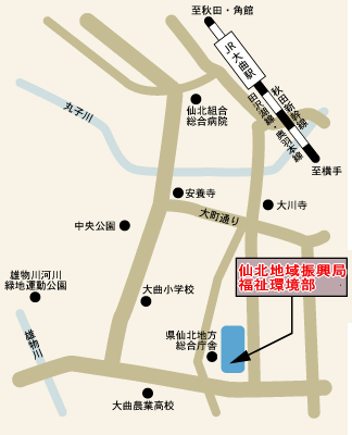 図：福祉環境部周辺地図