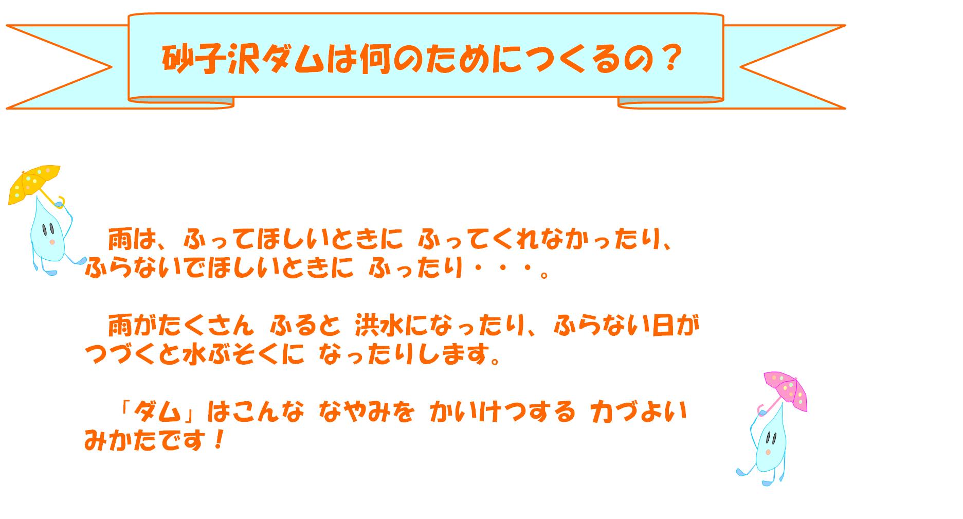 リーフレット：砂子沢ダムは何のために作るの？