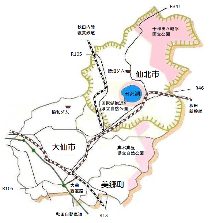 図：仙北地域概況図