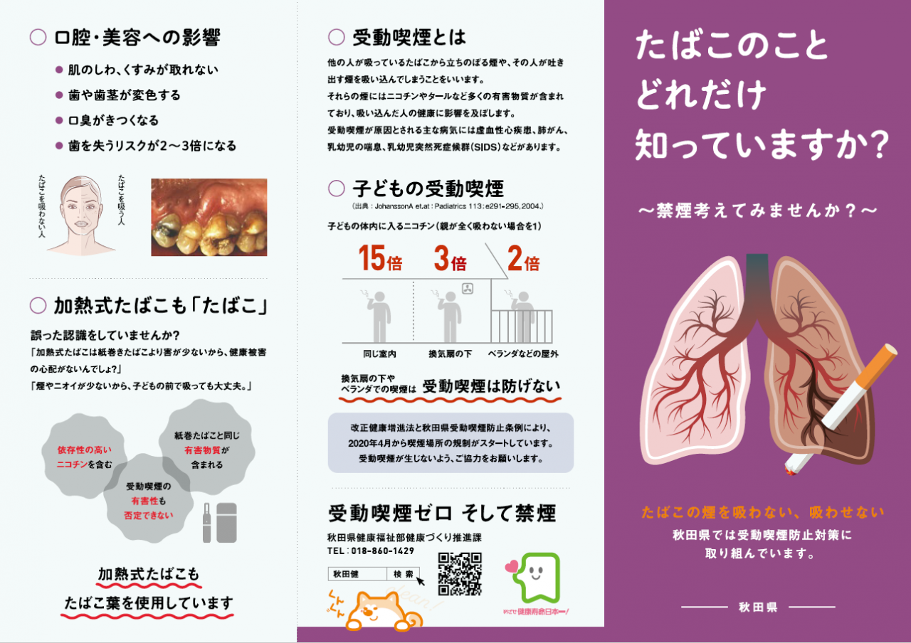 禁煙に関するリーフレットその１