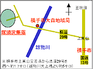 地図:塚須沢集落までの道のり