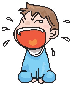 図:泣くこどものイラスト