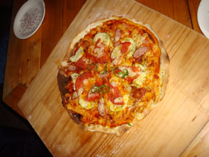 画像：焼きあがったピザ