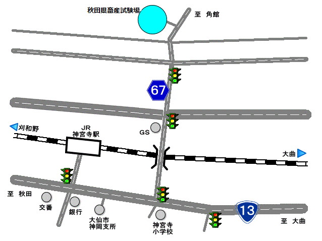 写真:秋田県畜産試験場案内図