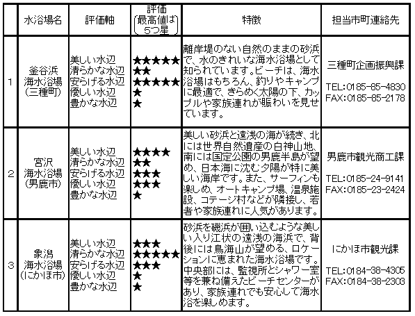 図：評価概要の表