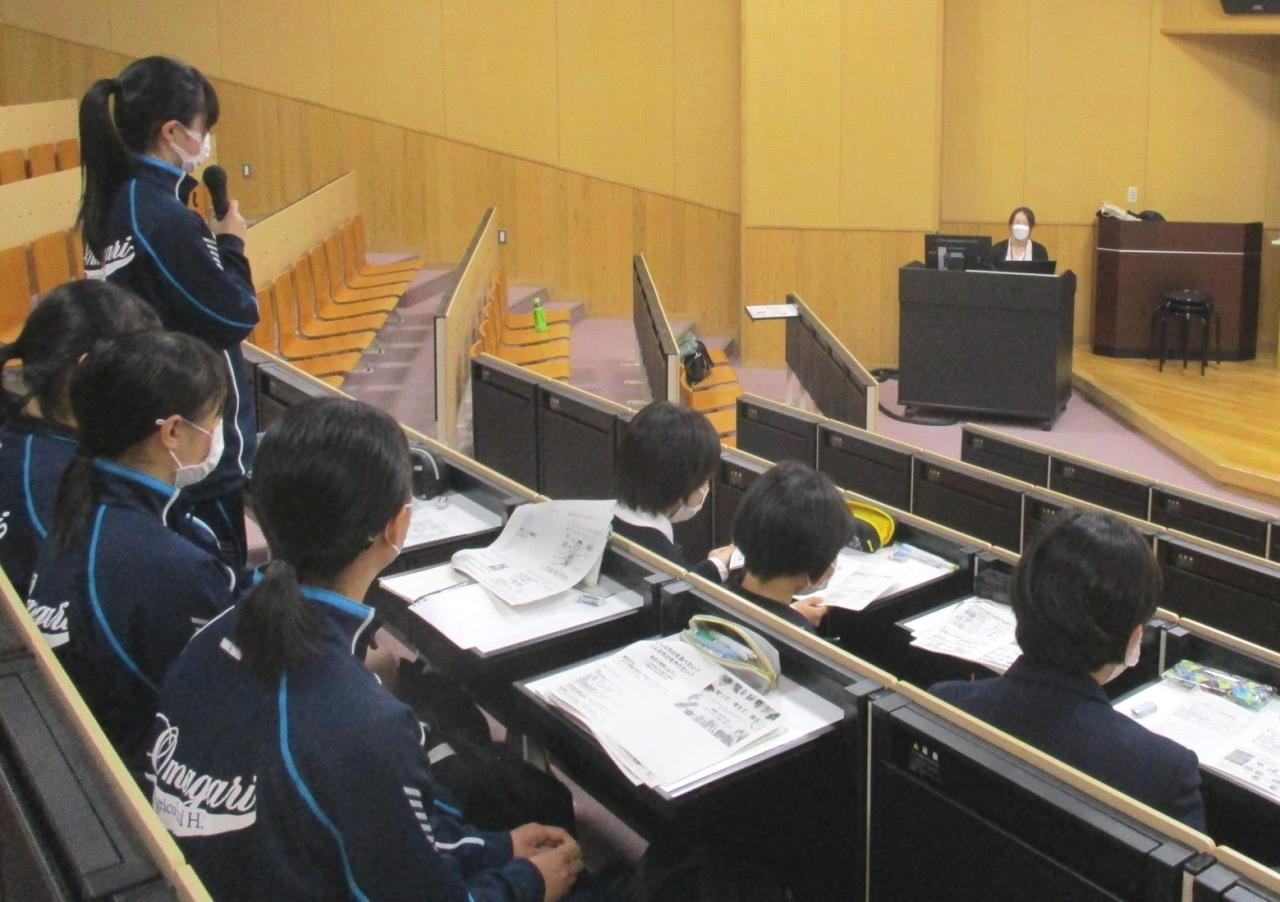 大曲農業高等学校での出前講座の様子