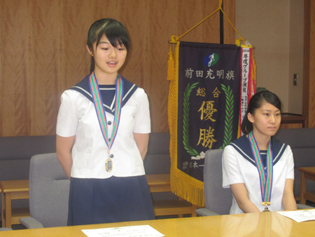 画像：全日本一輪車競技大会総合優勝・中学生の部優勝報告3