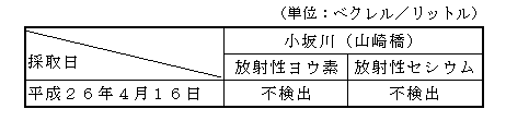 表:河川水