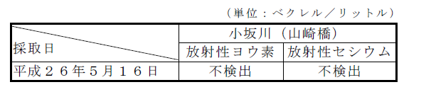 表:河川水