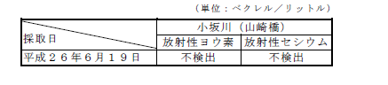 表:河川水