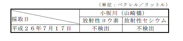 表:河川水