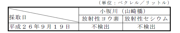 表:河川水