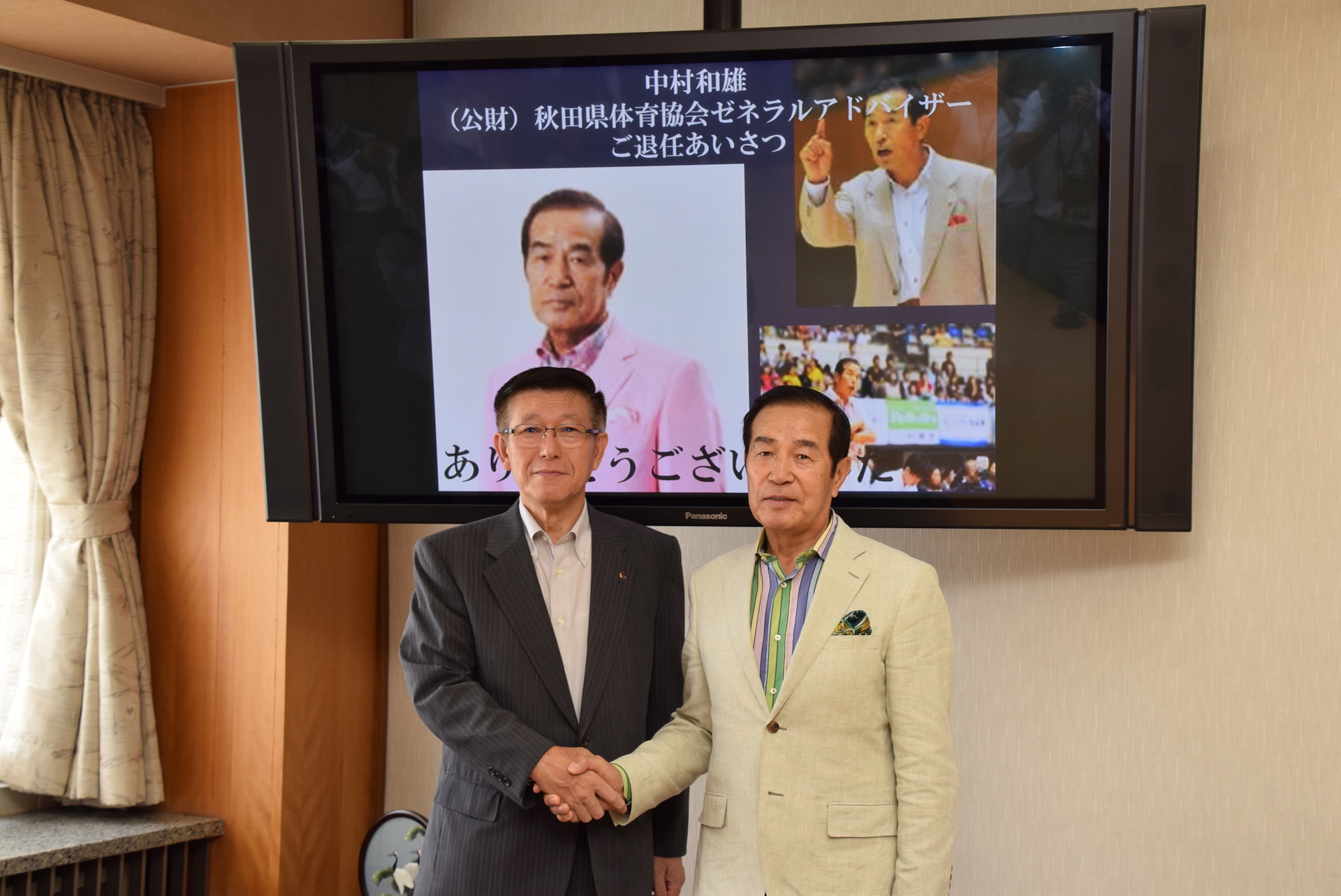 画像：中村和雄氏と知事