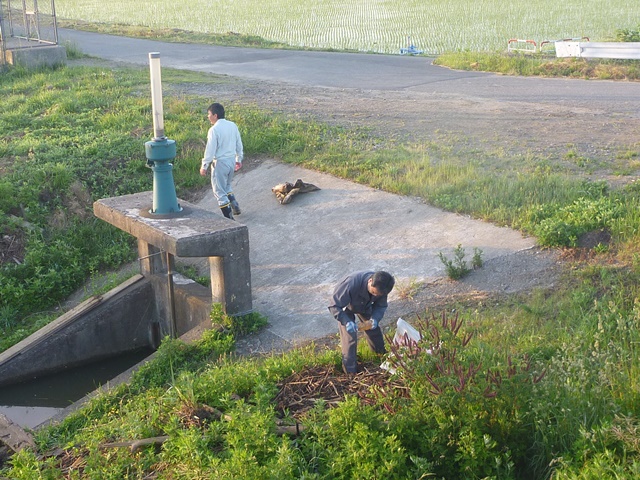 画像：妹川付近の作業状況