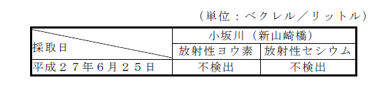 表:河川水