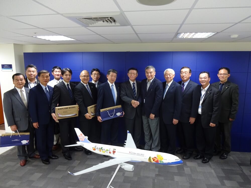 写真：台湾航空会社 中華航空訪問の様子