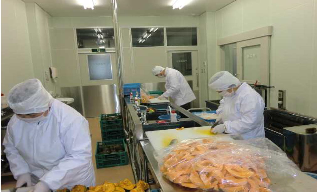 写真:野菜の加工