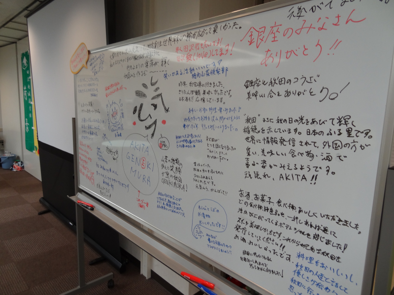 写真　交流会で作成した書き込みポスター