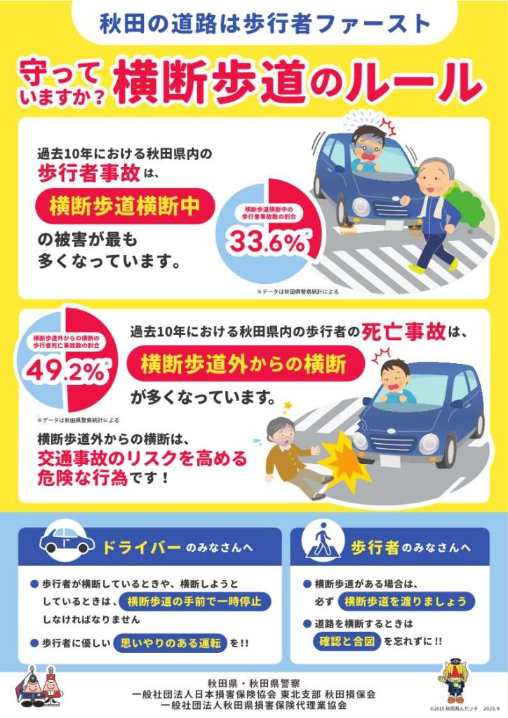 交通事故防止チラシ表