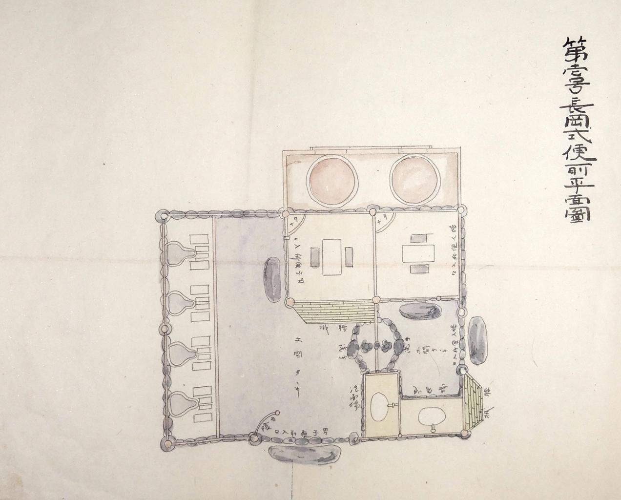 (17)長岡式便所平面図