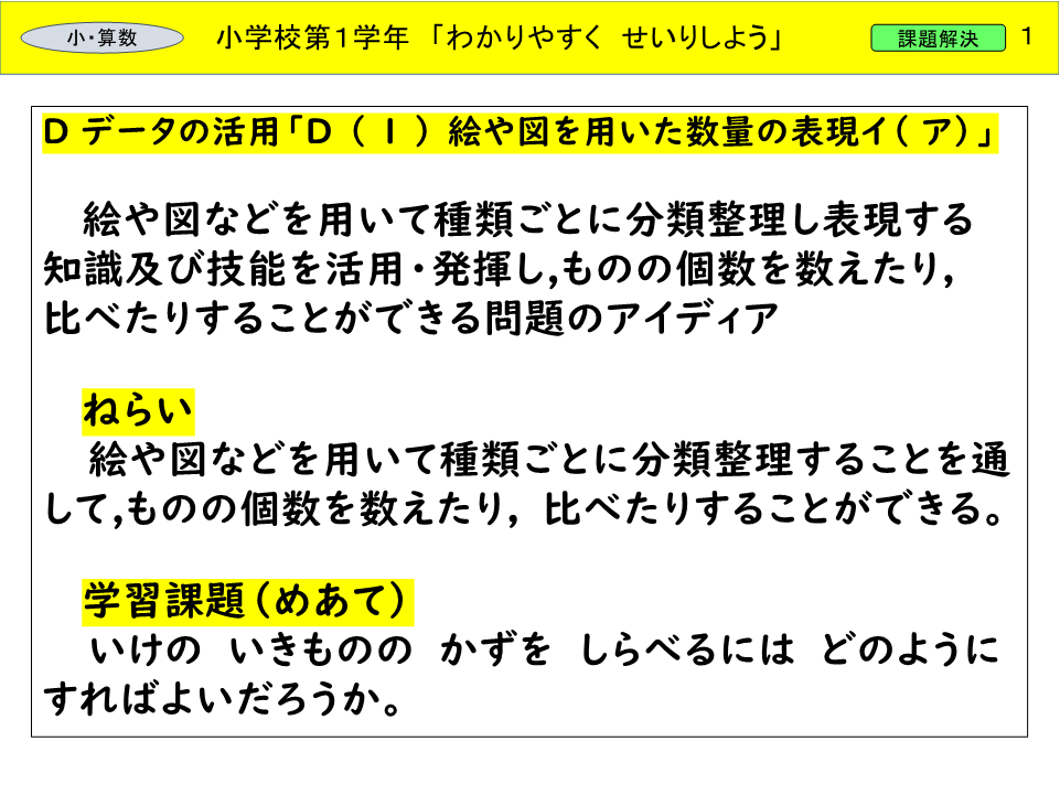 いきものの　かずをしらべよう