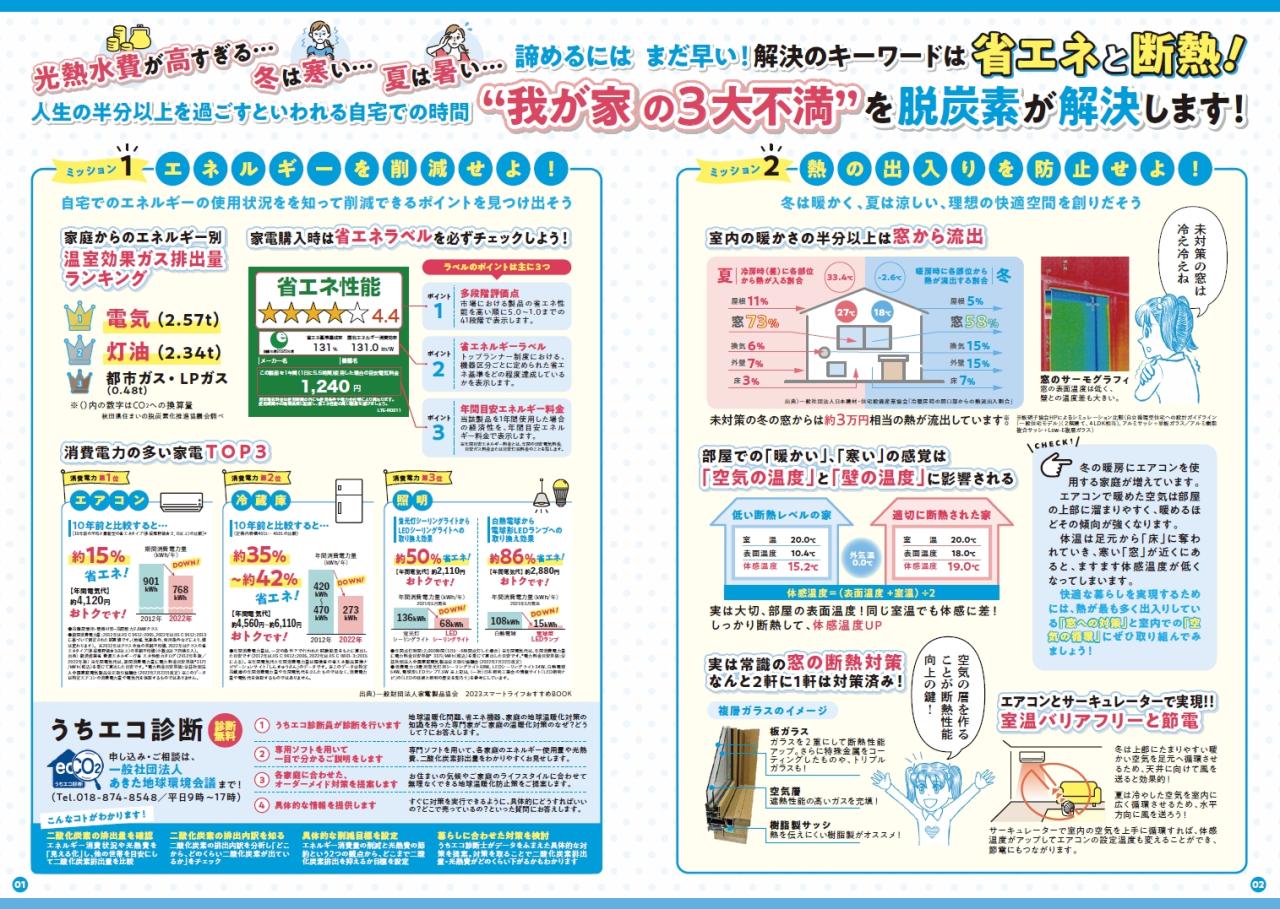 快適な秋田の住まい（1ページから2ページ）
