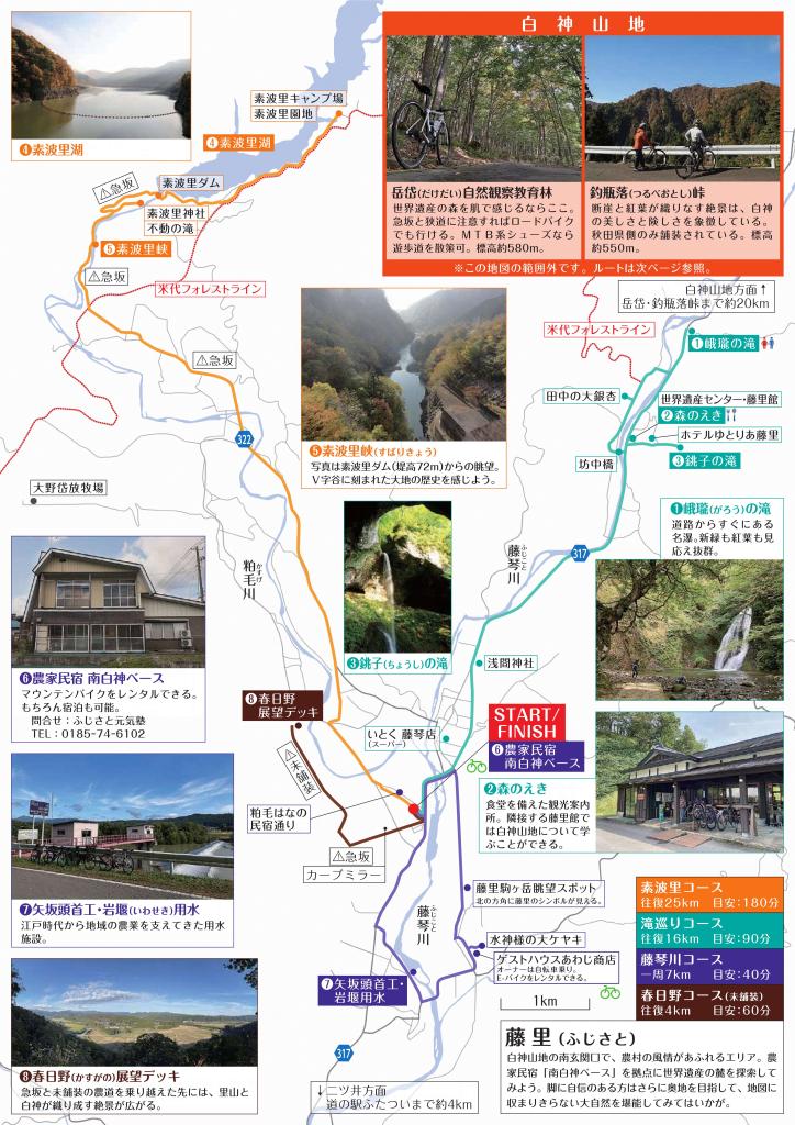 藤里町のコースマップです。