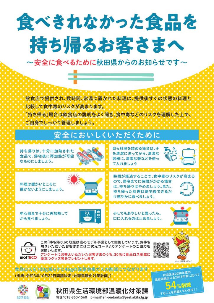 持ち帰り普及啓発チラシ