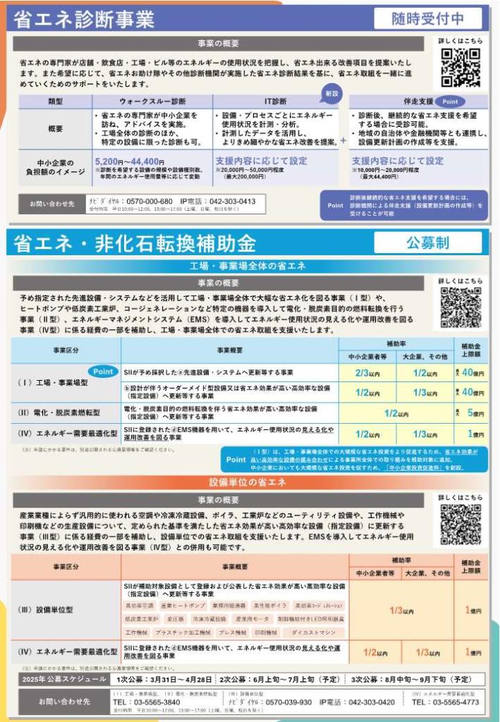 資源エネルギー庁の省エネ支援制度チラシ2
