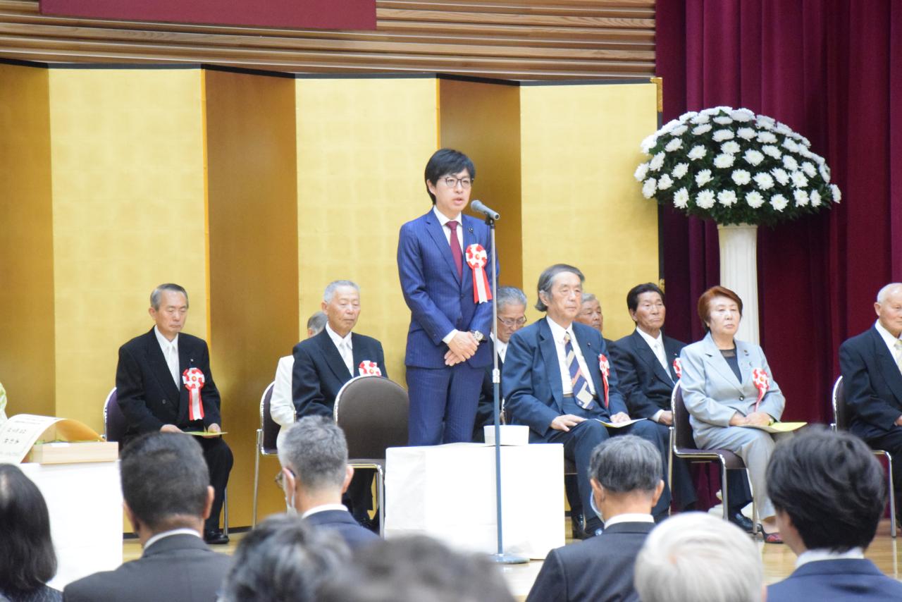 地方自治功労者挨拶