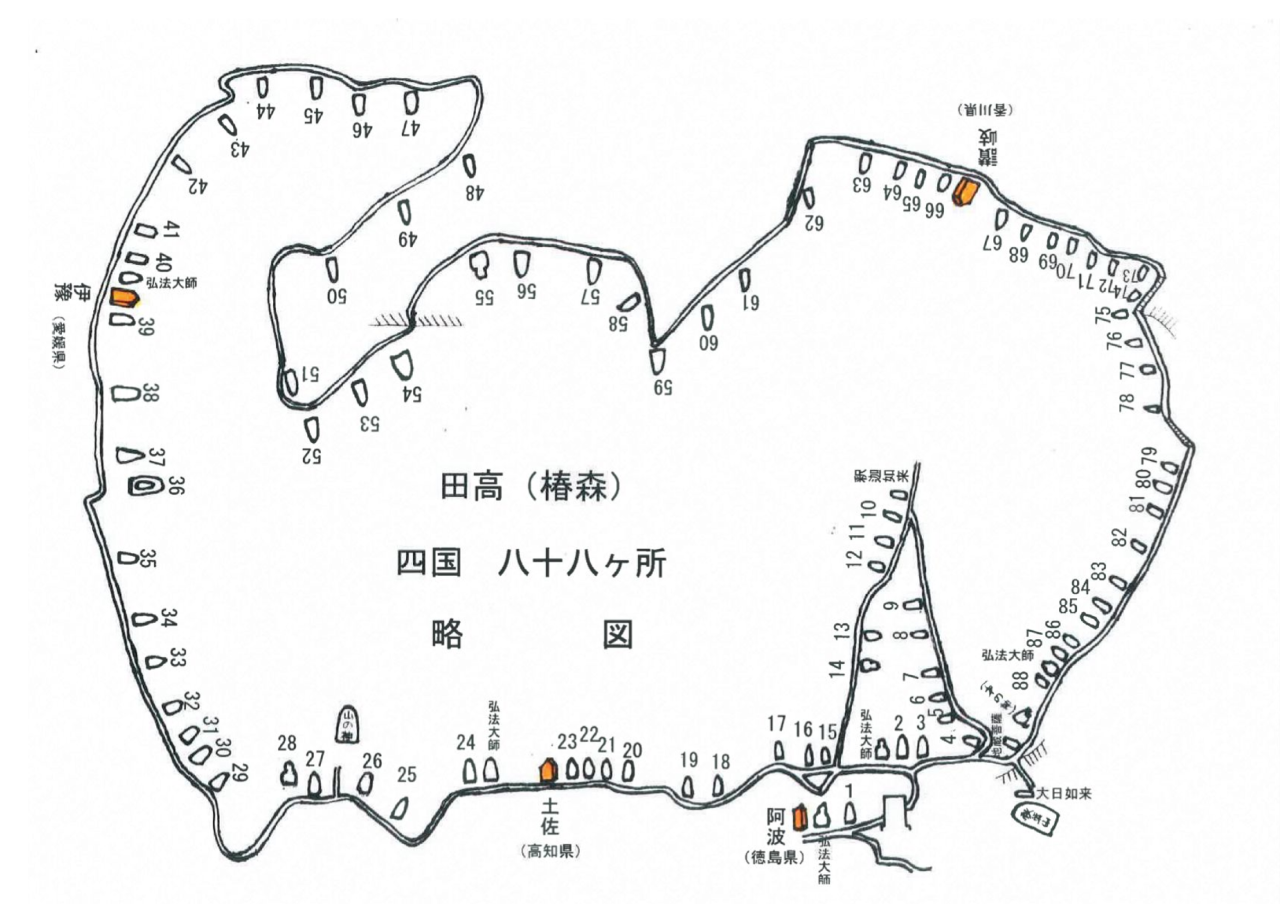 「椿森八十八ケ所」略図