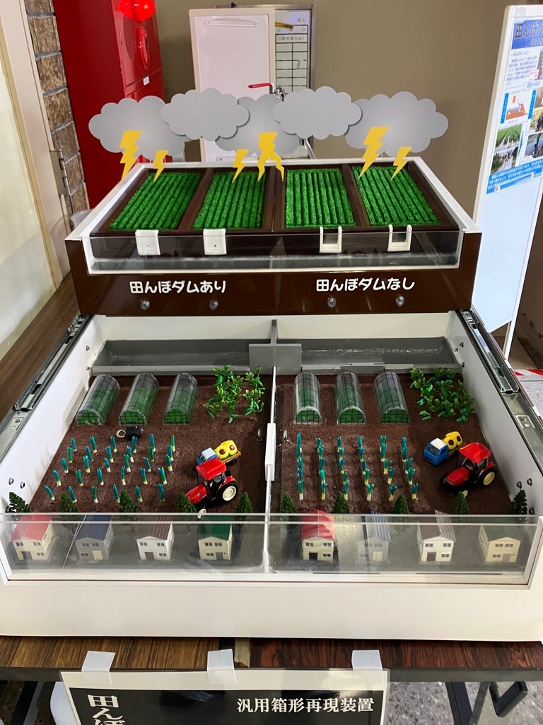 仙北農村整備課で製作した田んぼダム模型②