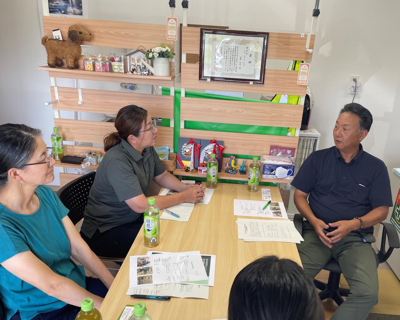 野田造林の社長と意見交換