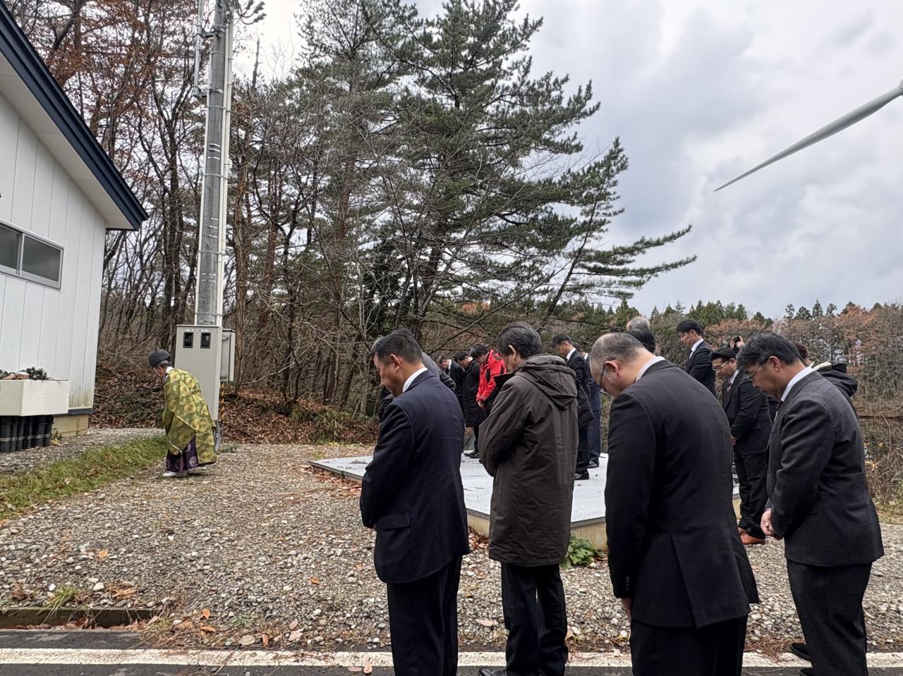 現地にてお祓い①