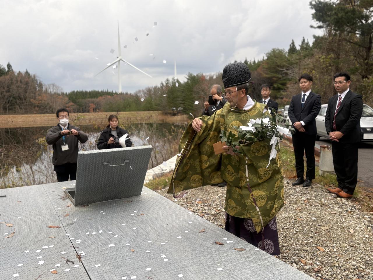 現地にてお祓い③