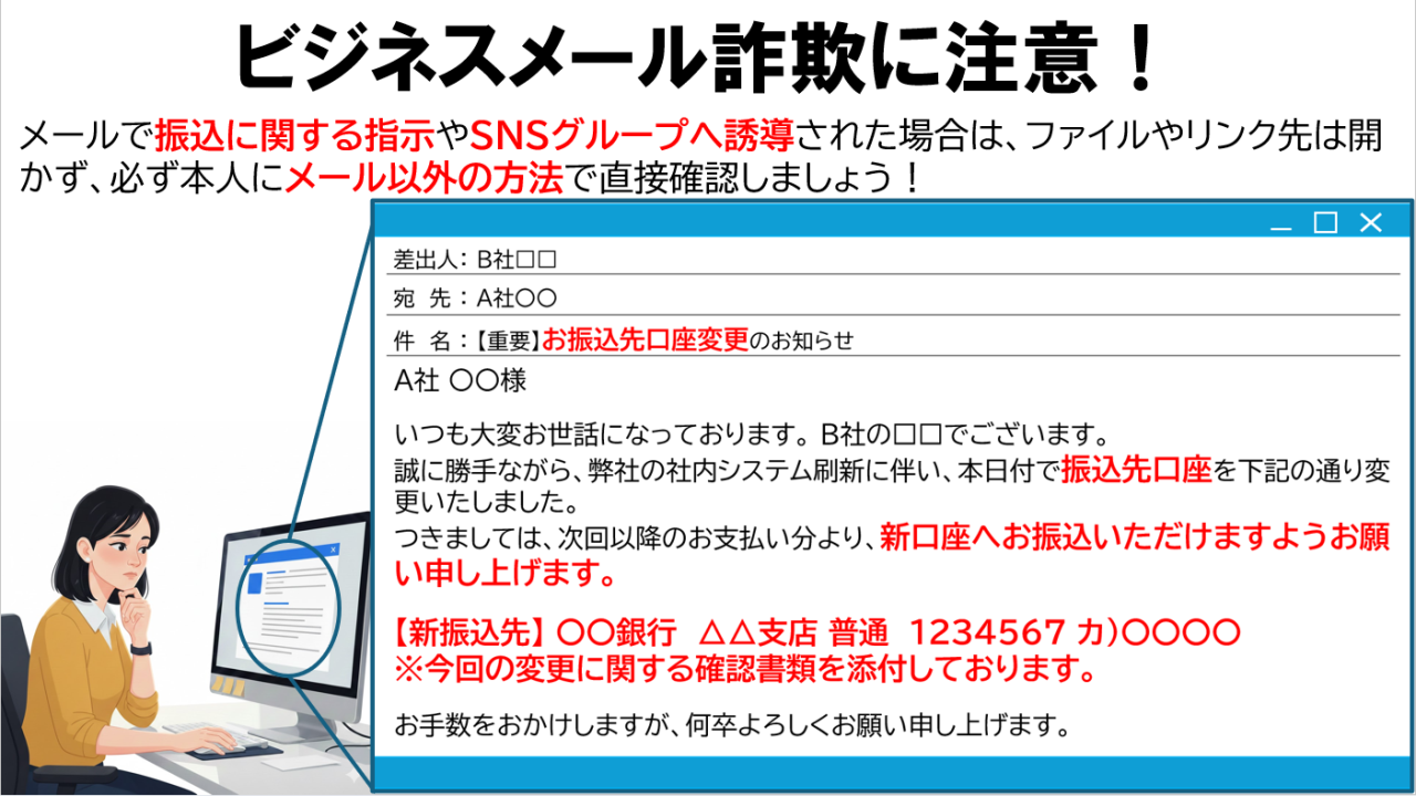 注意喚起】ビジネスメール詐欺にご注意ください！ | 美の国あきたネット