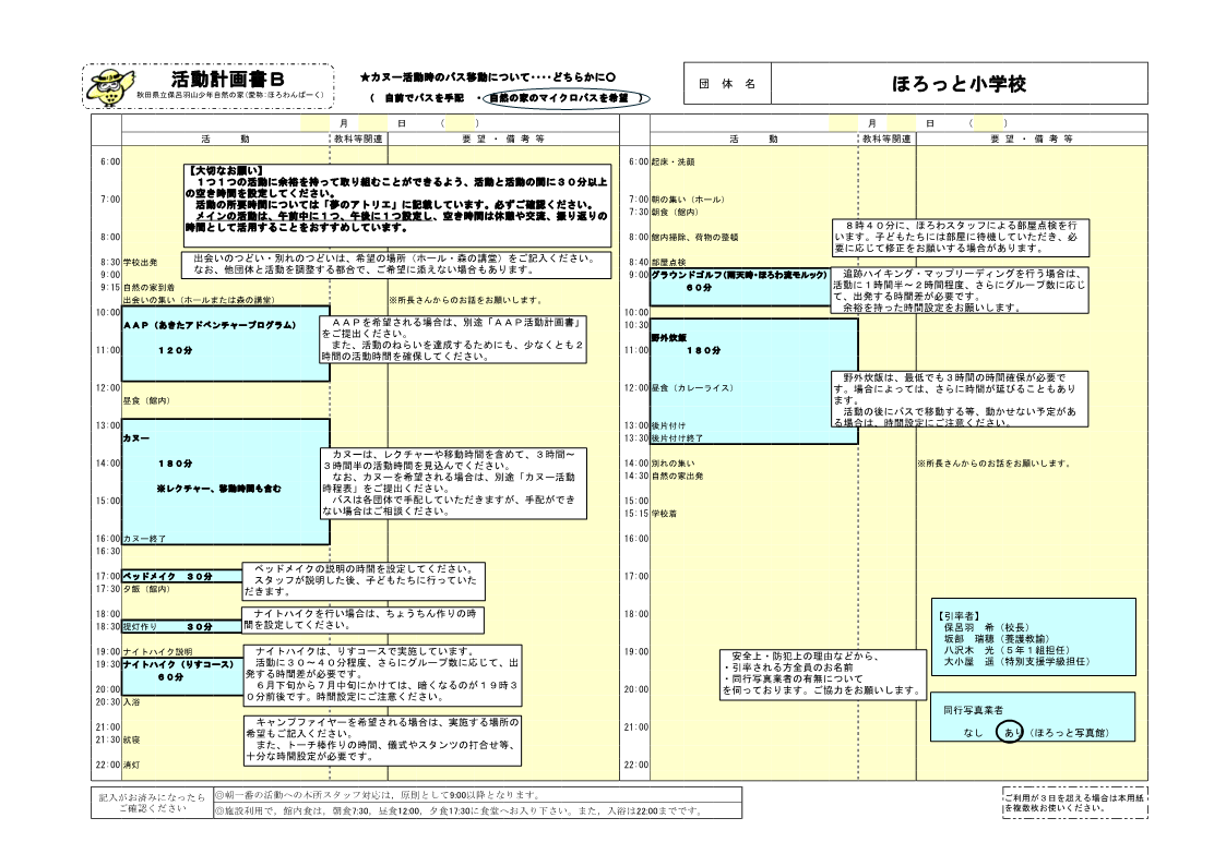 モデルプラン１