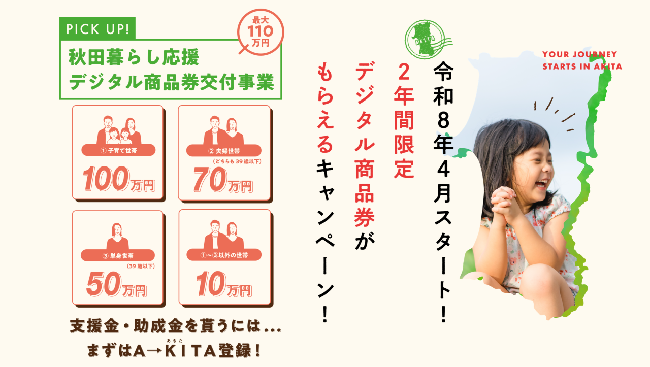 令和８年４月より、デジタル商品券がもらえるキャンペーンスタート！