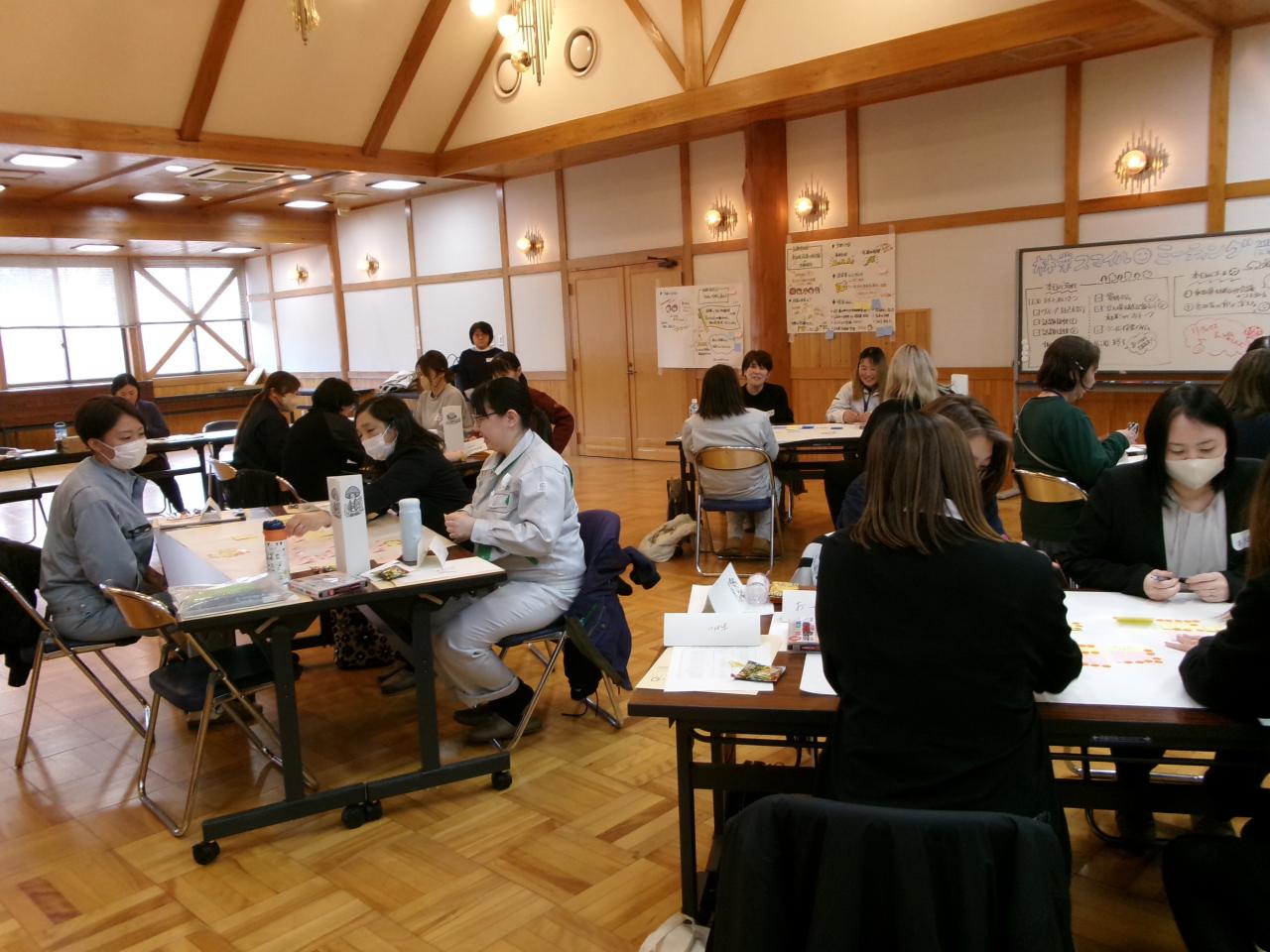 活動報告をする状況