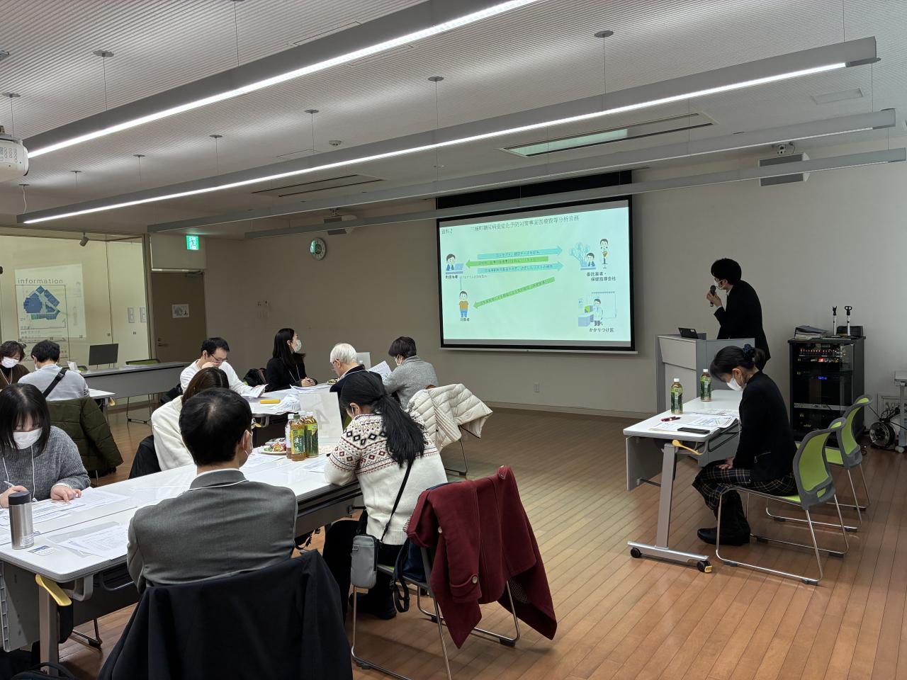 県北地区の市町村の事例発表の様子です