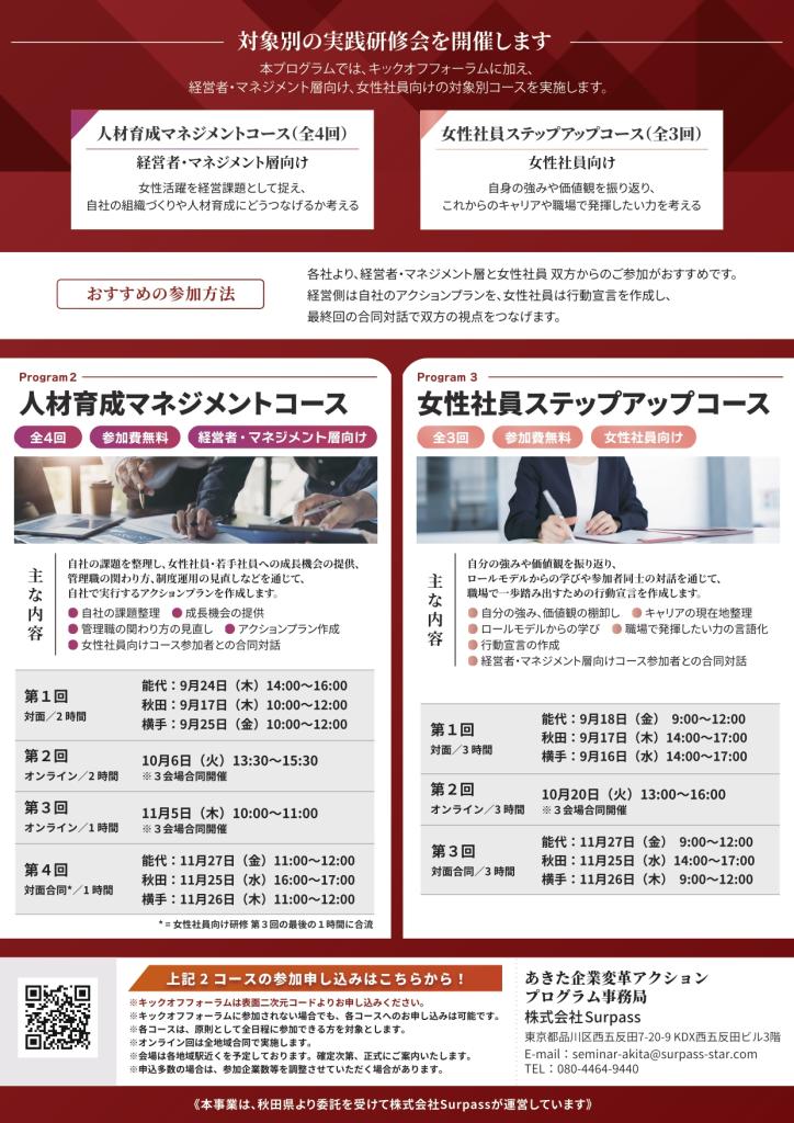 チラシ裏面