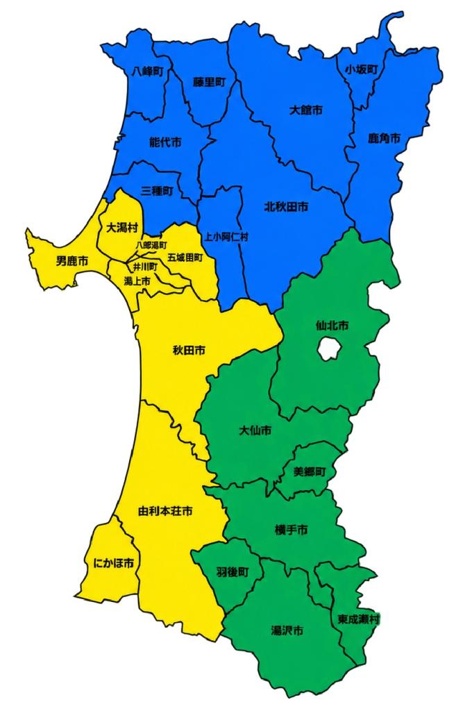 秋田県エリア図