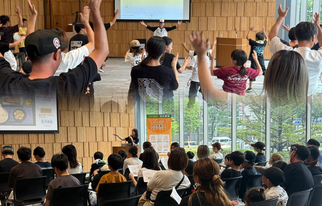 親子で運動や食事を学ぶイベントの写真