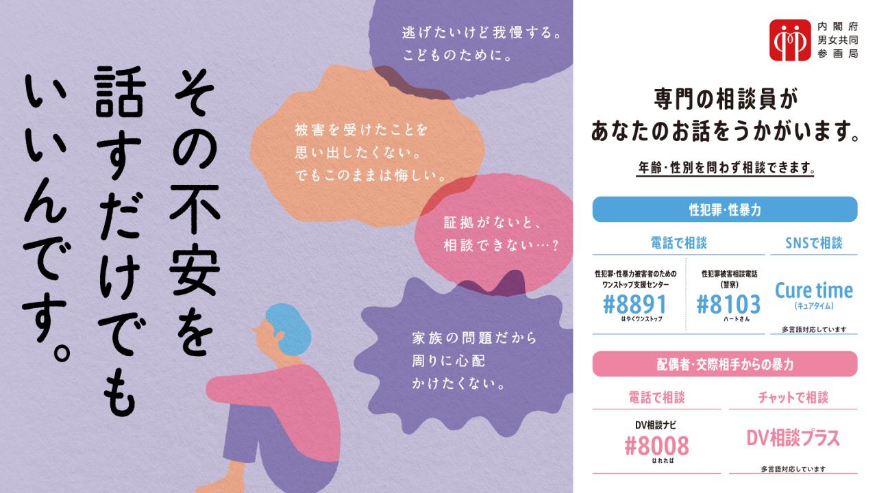 女性に対する暴力をなくす運動　バナー