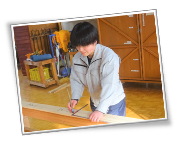 手板作製、墨付け