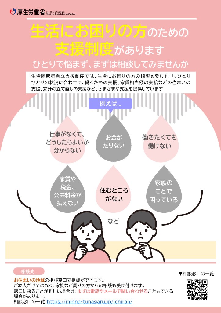 画像：生活困窮者自立支援制度のチラシ画像