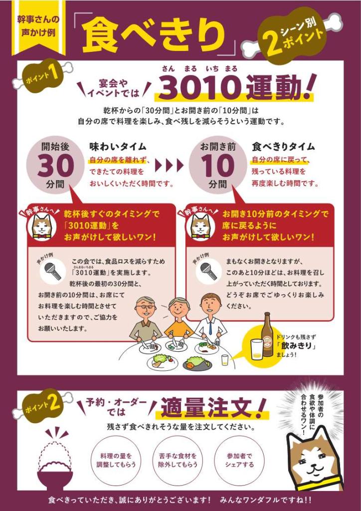 食べきり啓発チラシ　裏