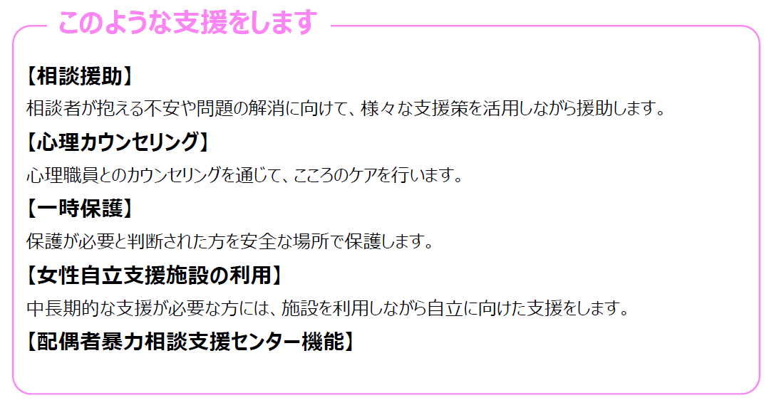 このような支援をします