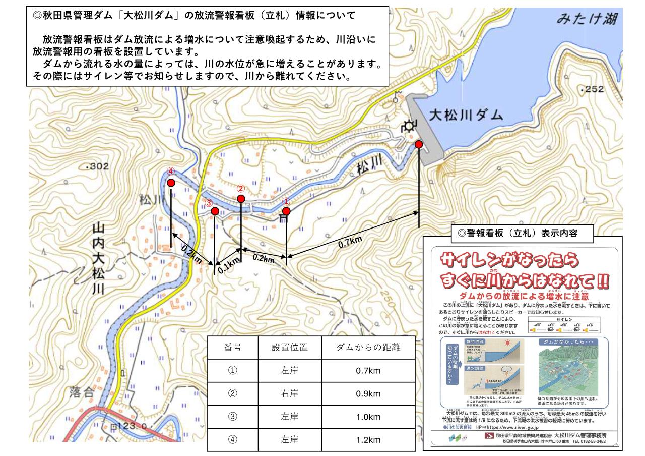 大松川ダムの放流警報について